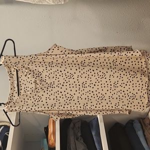 Micro animal print sleeveless blouse